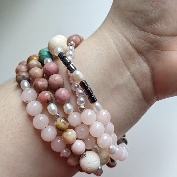 Confetti Gemstone Beaded Extra Long Handstrung Necklace - Picture 10 of 12